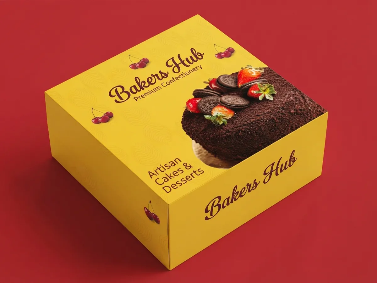 cake boxes with logo