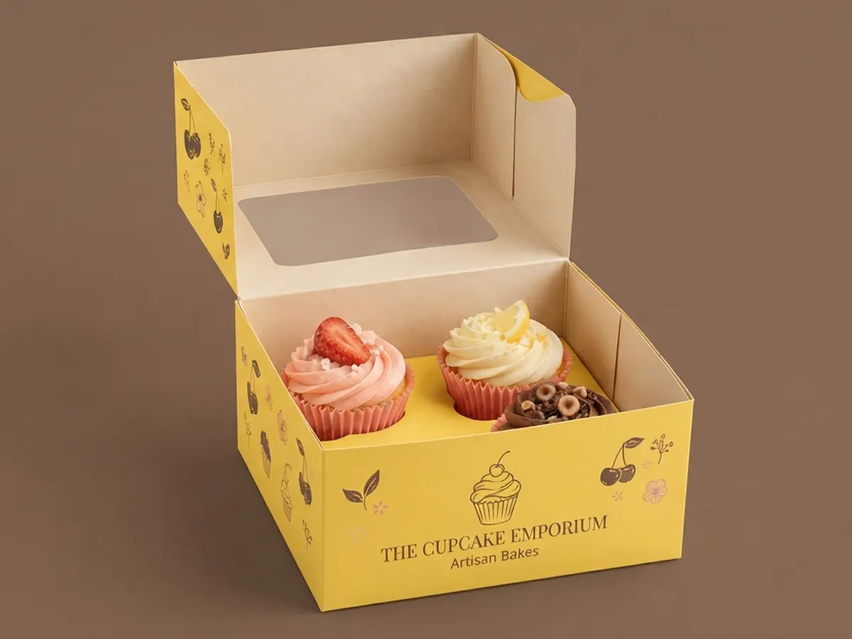 custom cupcake boxes with logo