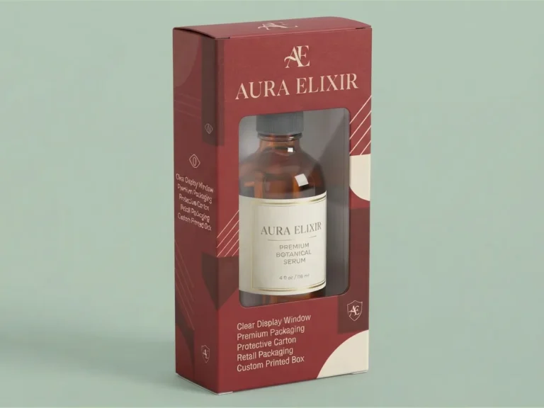 custom 4 oz bottle boxes with window