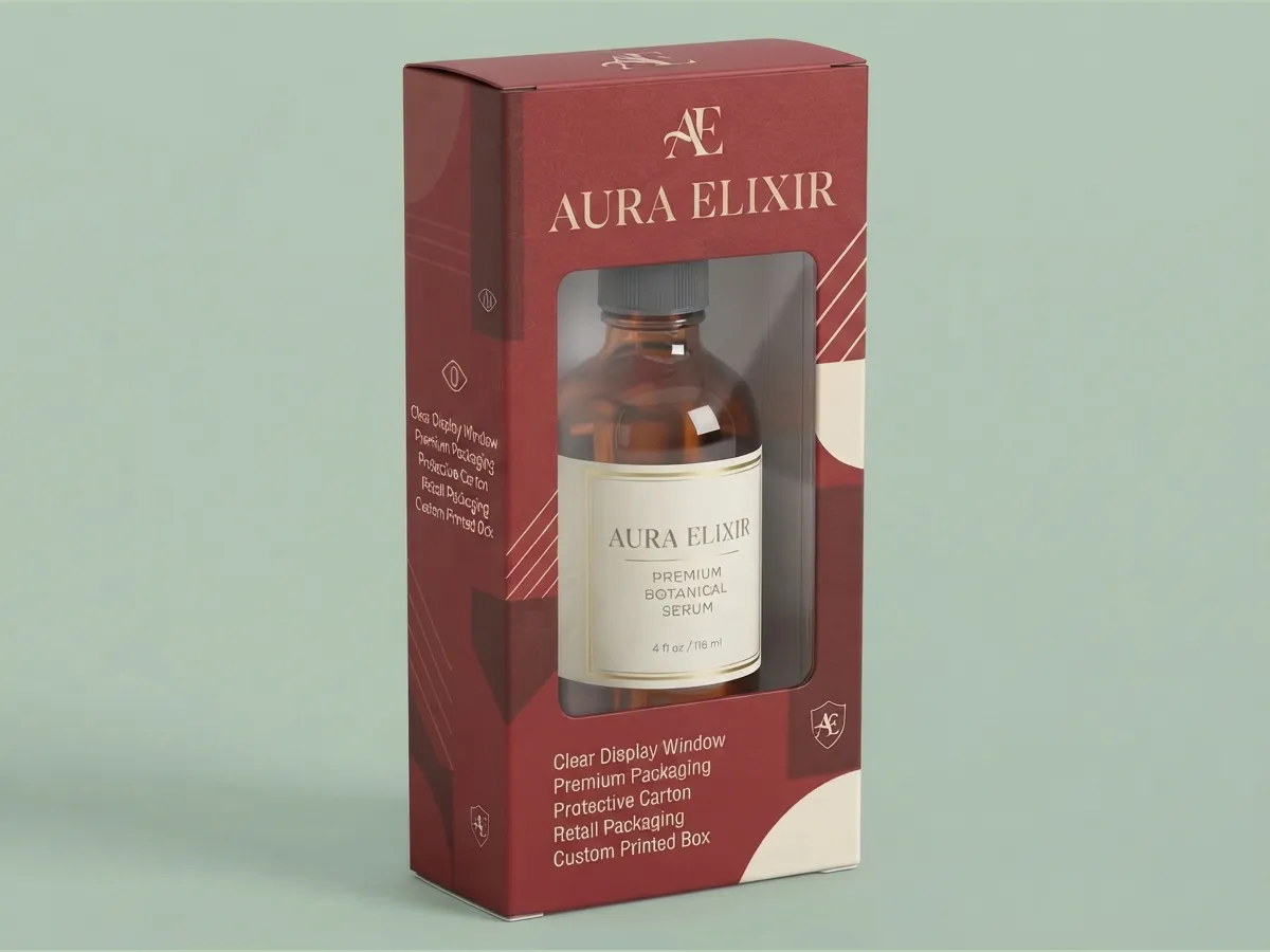 custom 4 oz bottle boxes with window