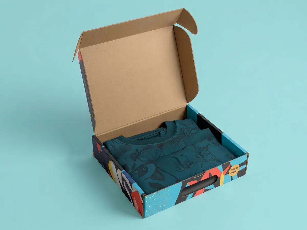 mailer style t shirt boxes