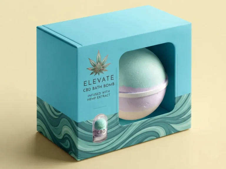 cbd bath bomb boxes with window