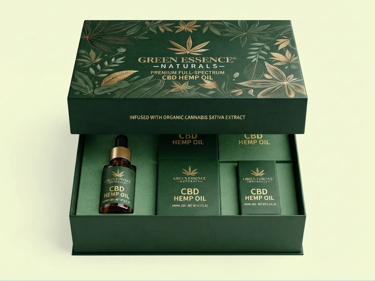 two piece cbd hemp oil boxes